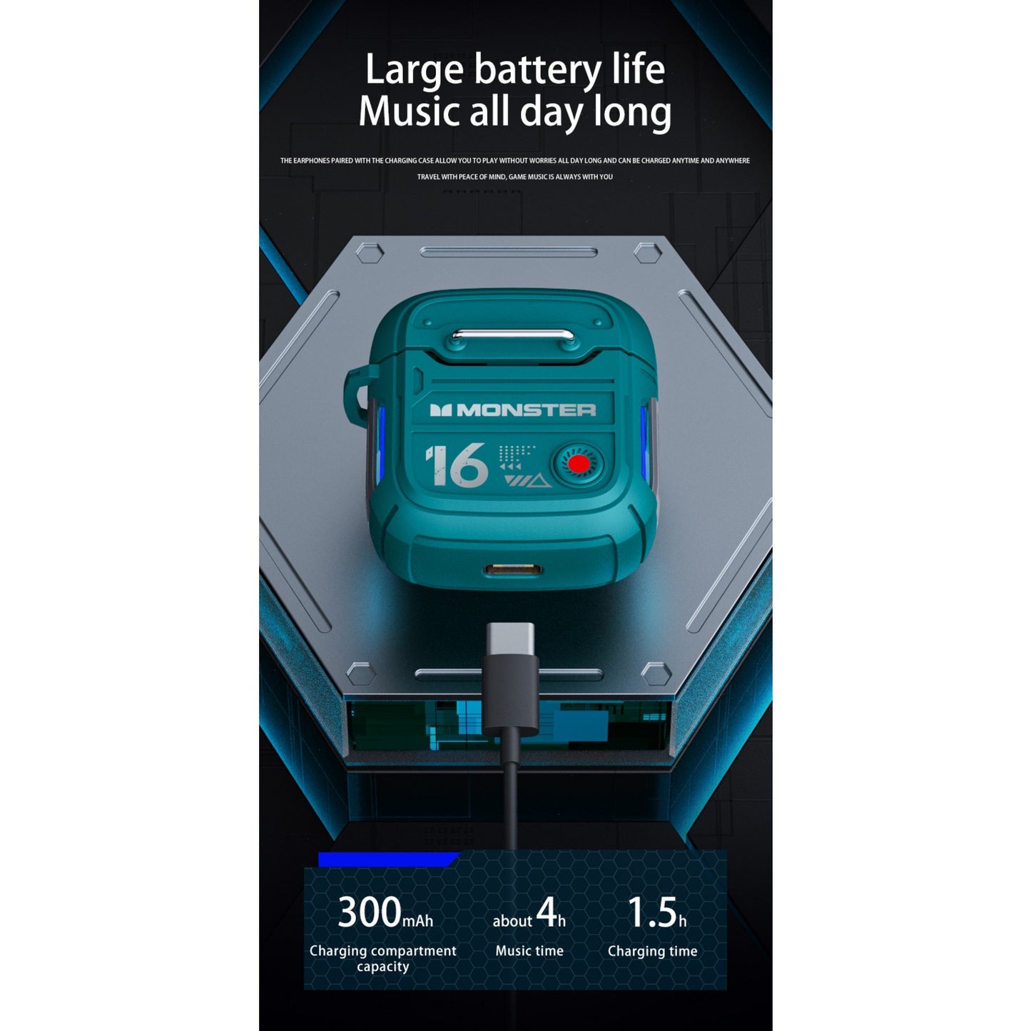 Orijinal Monster XKT16 Kablosuz Bluetooth 5.3 Kulaklık