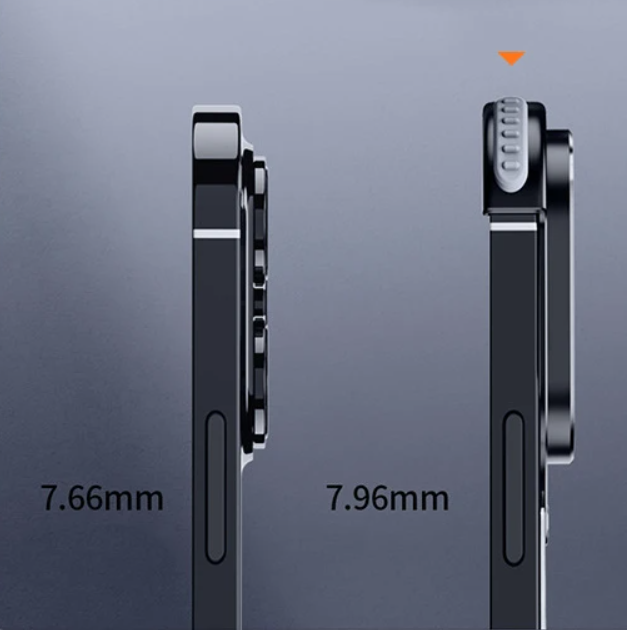 Lüks Güçlü Manyetik Magsafe Gizli Standlı Şeffaf Kapaklı Metal Hava Yastıklı Kılıf