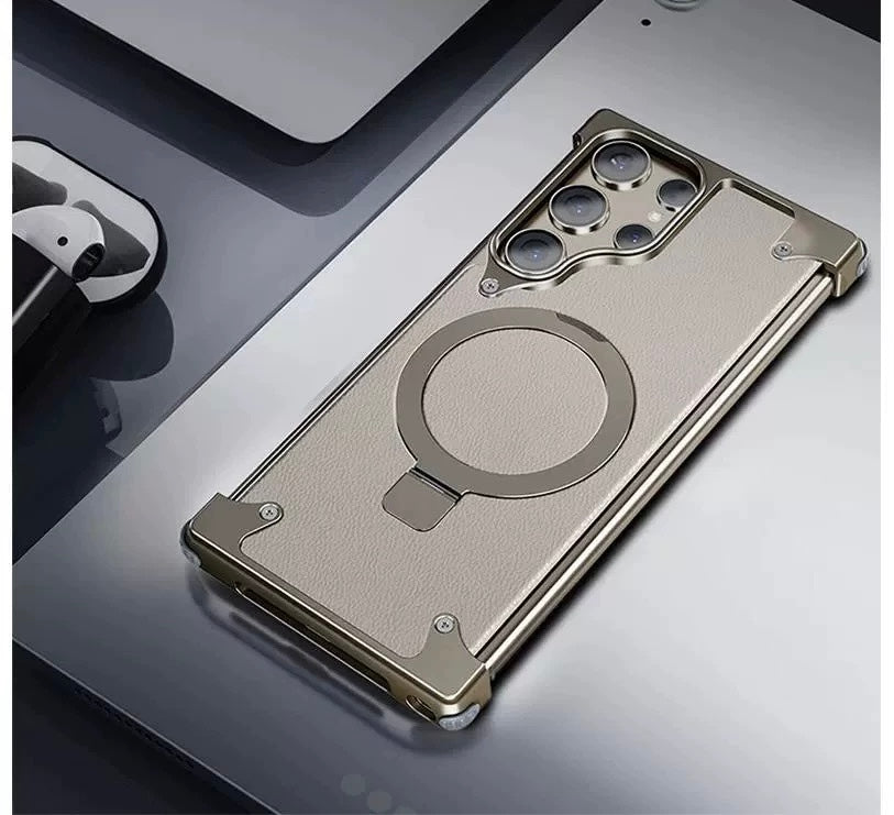 Samsung Lüks Deri-Plastik MagSafe Kılıf