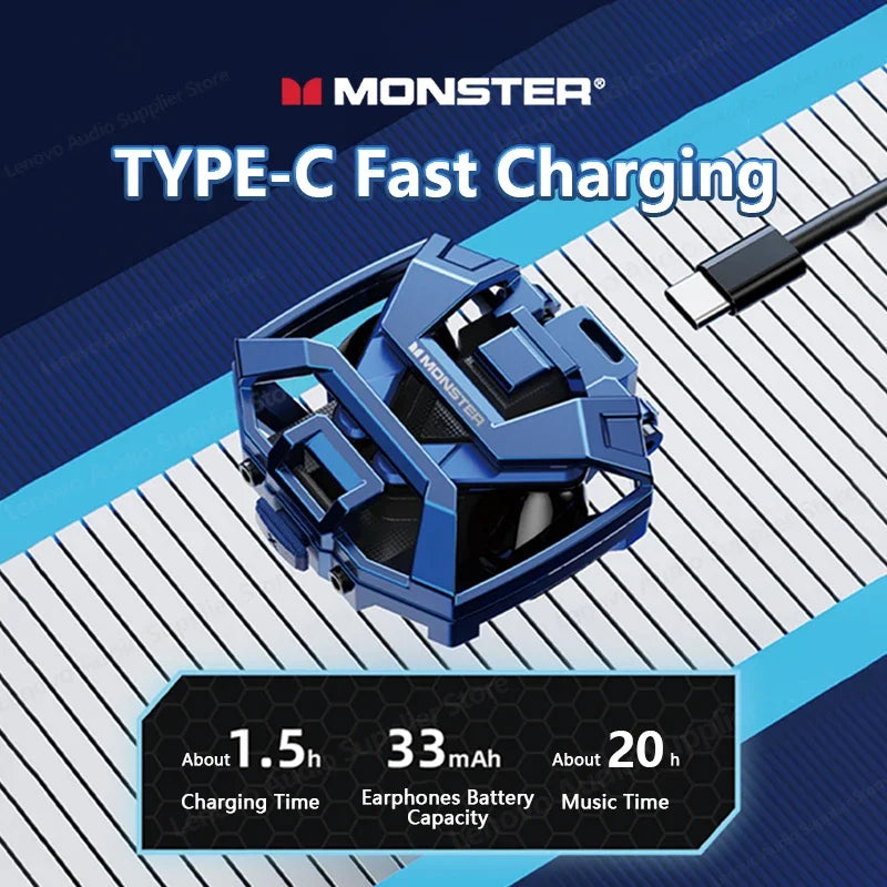 Orijinal Monster XKT09 Oyun Çift Modlu Bluetooth 5.2 TWS Kablosuz Kulaklık