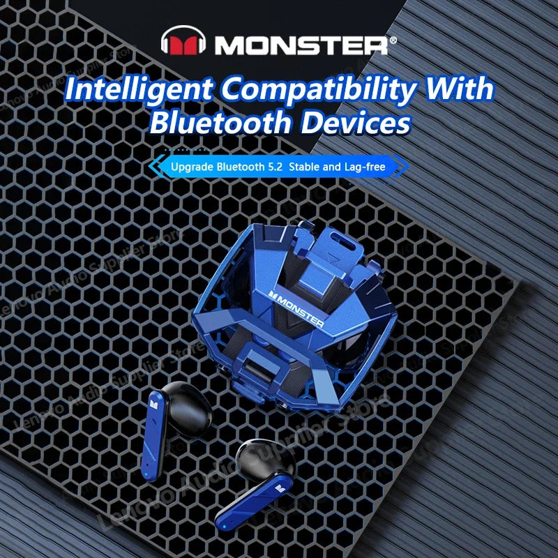 Orijinal Monster XKT09 Oyun Çift Modlu Bluetooth 5.2 TWS Kablosuz Kulaklık