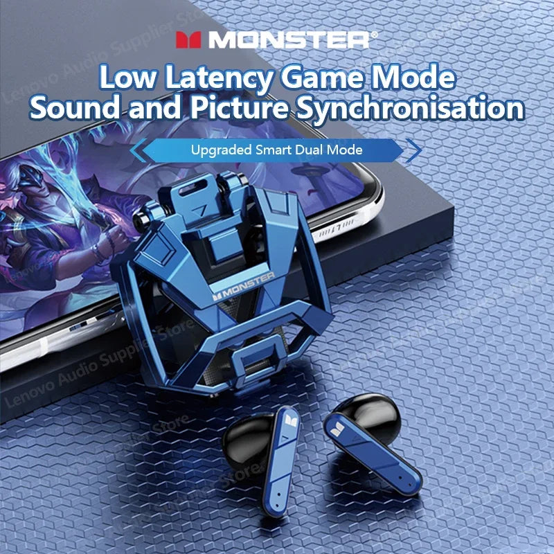 Orijinal Monster XKT09 Oyun Çift Modlu Bluetooth 5.2 TWS Kablosuz Kulaklık