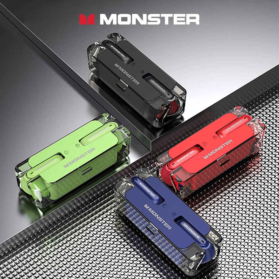 Orijinal Monster XKT08 Bluetooth 5.3 Gerçek Streo Kablosuz Oyun ve Müzik Kulaklıklığı