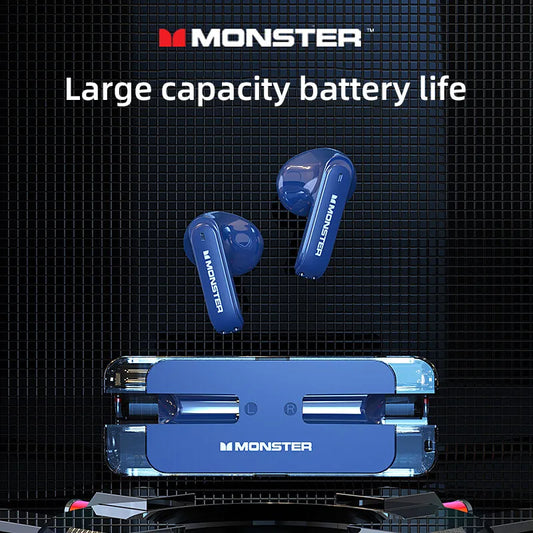 Orijinal Monster XKT08 Bluetooth 5.3 Gerçek Streo Kablosuz Oyun ve Müzik Kulaklıklığı