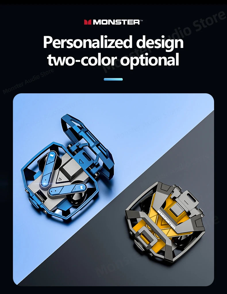 Orijinal Monster XKT09 Oyun Çift Modlu Bluetooth 5.2 TWS Kablosuz Kulaklık