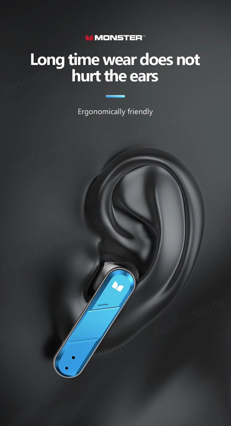 Orijinal Monster XKT09 Oyun Çift Modlu Bluetooth 5.2 TWS Kablosuz Kulaklık